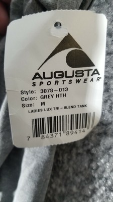 Augusta Sportswear Women Sz M Lux Tri Blend Tank Top Gray NWT