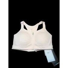 New Nike Alpha Sports Bra Padded High Support Front Zip Pink Size Small Cup C-E