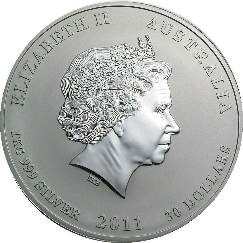 2011 1 KILO Silver KG Lunar Year of Rabbit Perth Mint Australia
