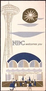 1962 Seattle World's Fair National Bank of Commerce Welcomes You Space Needle
