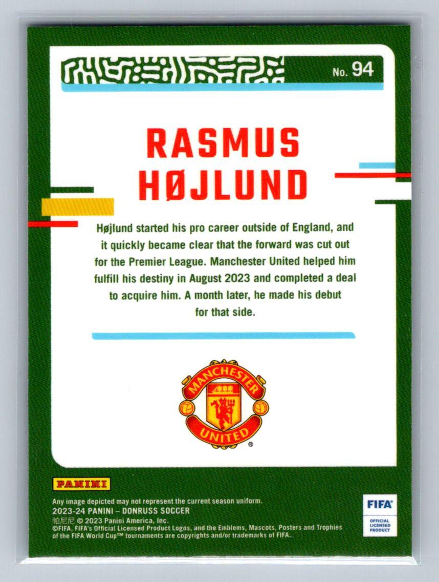 Rasmus Hojlund 2023-24 Donruss Optic Manchester United #94 | eBay