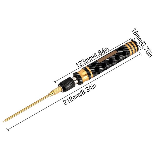 INJORA 4 in 1 1.5 2.0 2.5 3.0mm Hex Screwdriver Tool for 1/10 1/8 RC Crawler Car - Picture 2 of 9