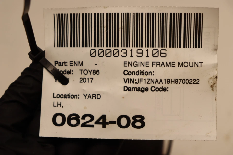 Toyota 86 Scion FRS 2017-2020 2,0 L motor izquierdo montaje soporte cojín OEM Foto 4 de 4