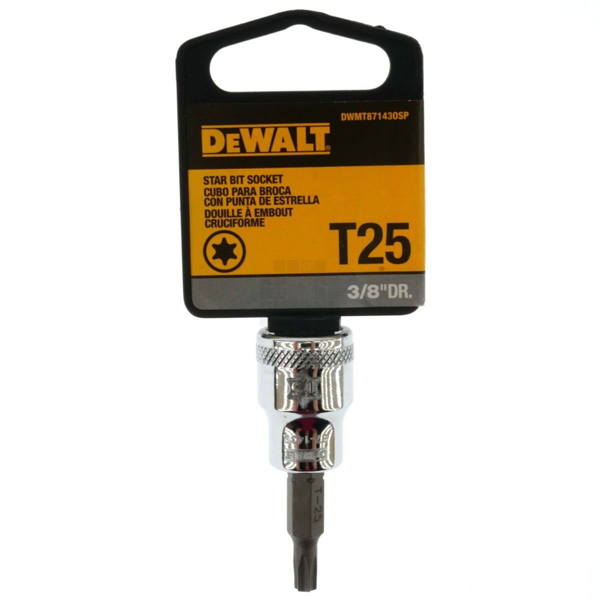 Dewalt DWMT87143OSP T25 Chrome Torx Bit Socket, 3/8