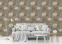 Vliestapete Blumen Dschungel BläTter Floral Schwarz GrüN Blau 39428-2 (4,67€/1Qm