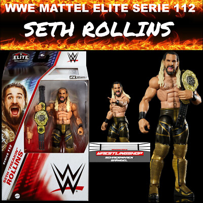 WWE MATTEL ELITE 112 SETH ROLLINS WRESTLING ACTION FIGUR BASIC DEFINING SHIELD