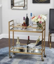 Manhattan Bar Cart Gold - Buylateral