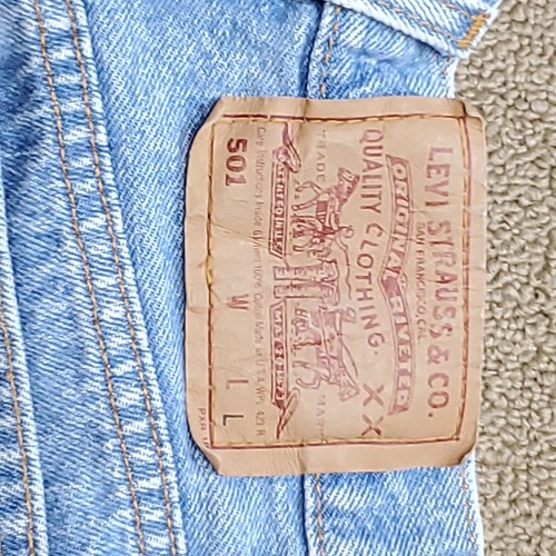 Vintage 90's Levi's 501 Womens Button Fly Denim Jeans USA Size 9 Long 28 X 33 - Picture 14 of 16