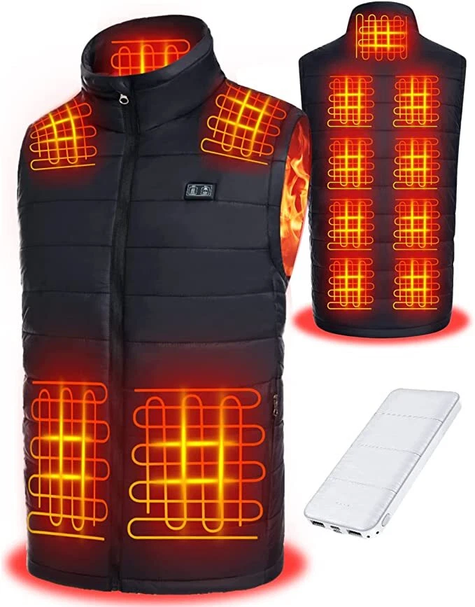 Heated Vest Unisex Warming Heating Clothes with 3 Heating Levels 13 Heating Zone