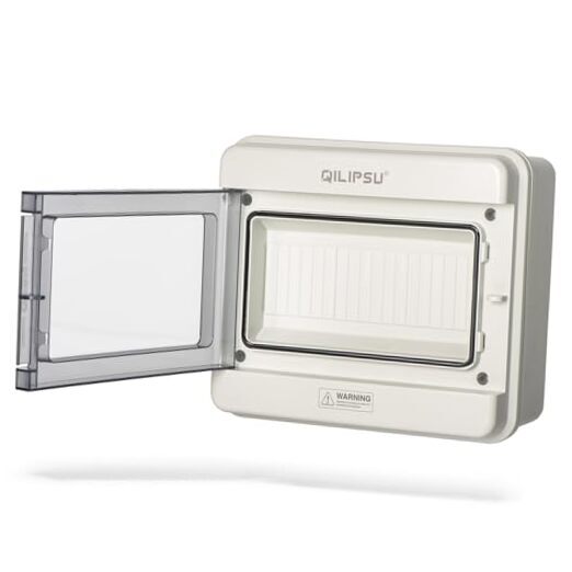 Circuit Breaker Box, V0 PC/ABS Alloy Plastic IP65 Waterproof DIN Rail 9 Way