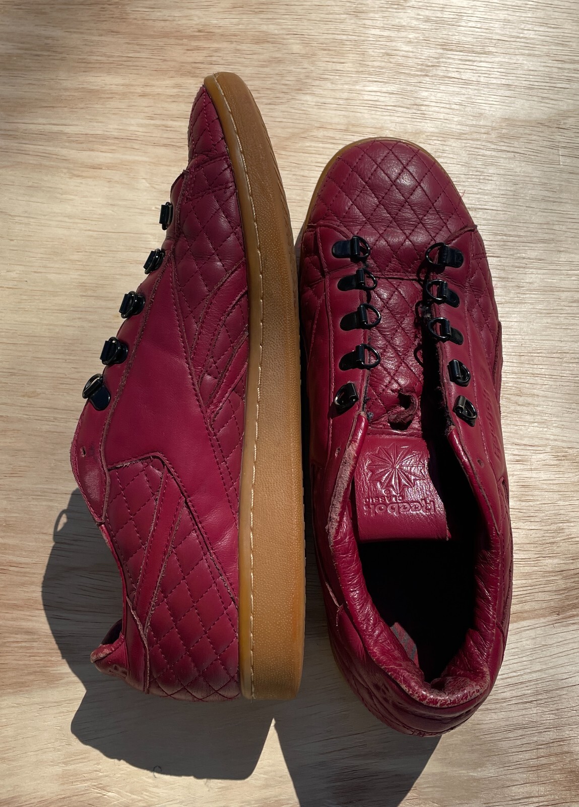 REEBOK NPC BD2643 Sneakers Shoes Lace Up Leather Men Maroon Size US 10.5 VIETNAM thumbnail 5