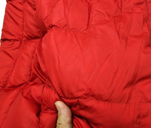 HOT Women's THE NORTH FACE @ 550 DOWN HOODED QUILTED PUFFER LONG KNEE RED Coat M - Picture 17 of 24