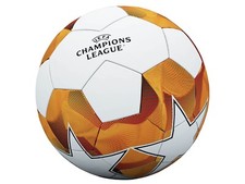 PALLONE UEFA CHAMPIONS LEAGUE UFFICIALE PVC Cuoio Grande Mis 5 ARANCIO  calcio