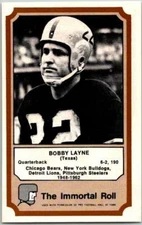 1975 Fleer The Immortal Roll Football #NNO Bobby Layne V46065 ID:104715