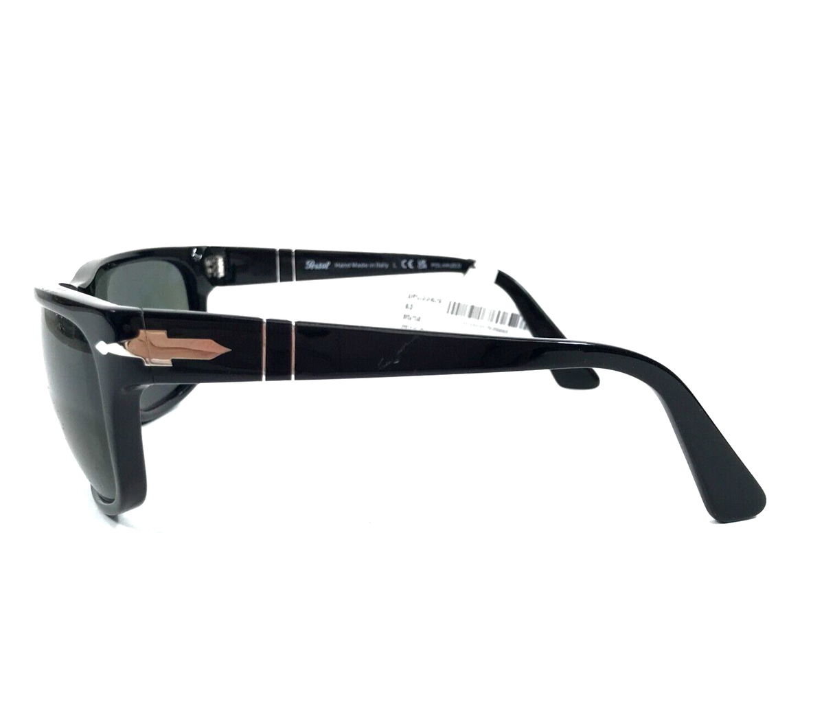 Persol Sunglasses 3342-S 95/58 Shiny Black Wrap Frames w