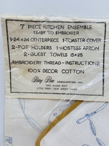 Juego de cocina MCM Betsy Ross con agujas de 7 piezas para bordar olla soporte delantal toallas - Imagen 11 de 16