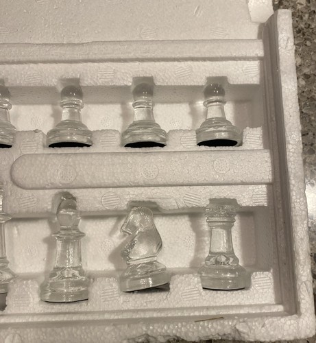 Glass Chess Set 15" board - vintage, original packaging, NOS - Picture 6 of 11
