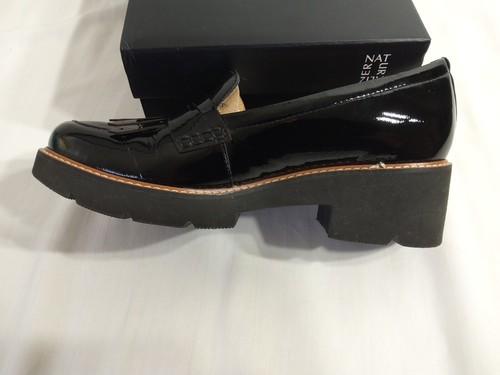 Used Naturalizer Darcy Black Patent Leather Penny Loafers W/ 2" Heels, Sz 8.5 - Picture 8 of 16