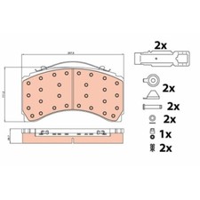 GDB5116 TRW Bremsbelagsatz, Scheibenbremse