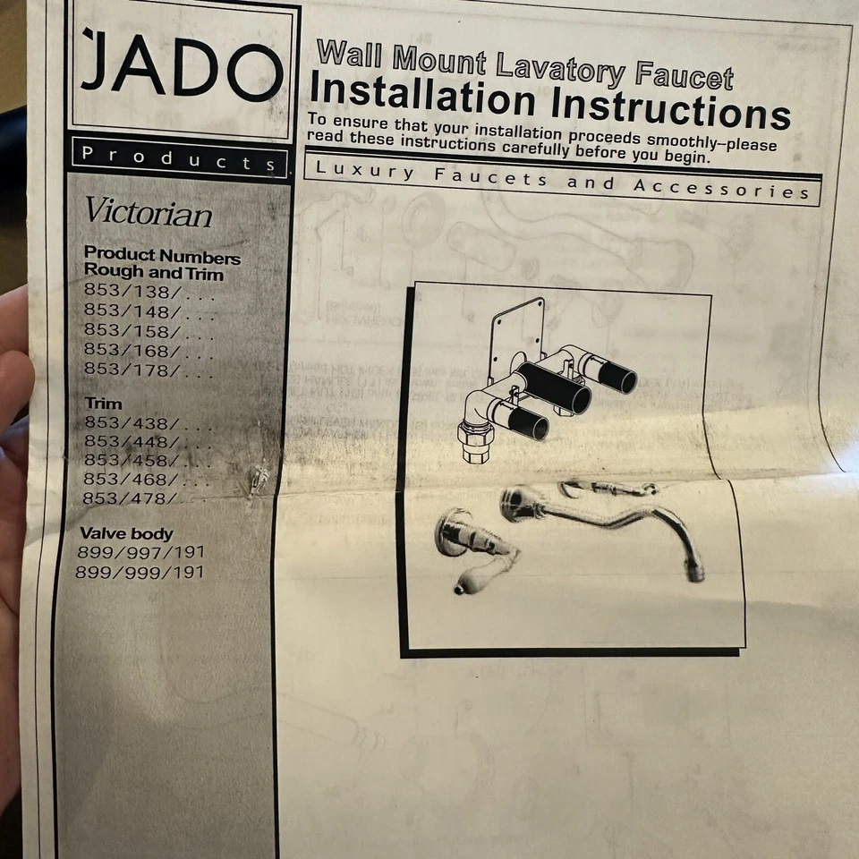 Jado 853/138/148 es válvula áspera bañera/palanca de ducha montada en la pared áspera solo nueva. Foto 3 de 4