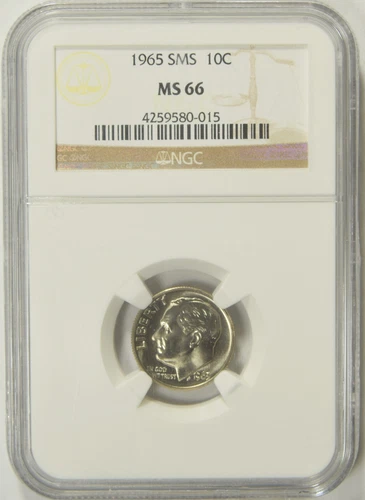 1965 SMS Roosevelt Dime NGC MS-66 #80-015