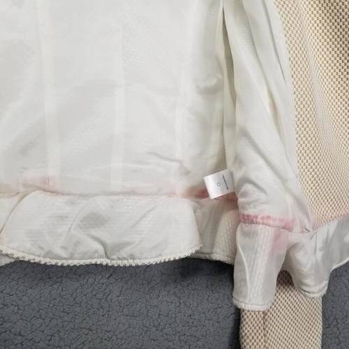 Paperwhite Damen-Blazer Größe 4 elfenbein gold Reißverschluss Rüschensaum adrett kariert - Bild 8 von 11