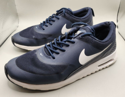 Women's Size 8.5 Nike Air Max Thea Navy Blue Athletic Shoes w/ Box - 599409-409