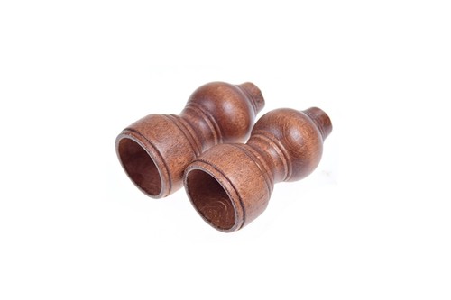Wooden Curtain pole Finials 28mm classic Rail Finial Ends 2 Pcs - Picture 20 of 22