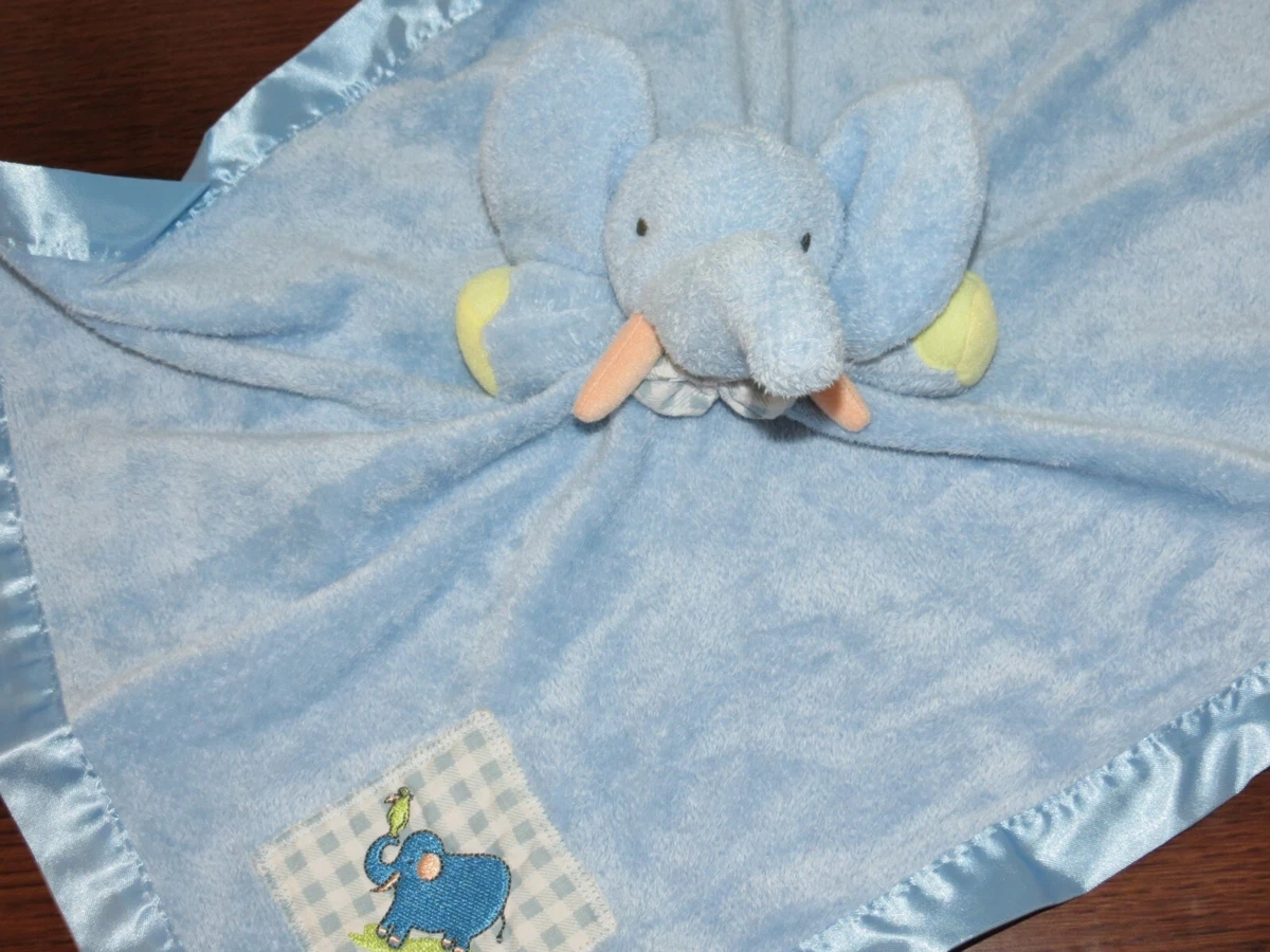 Carter's blue shop elephant security blanket