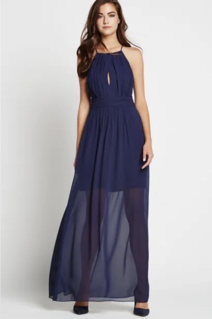 BCBG Generation Halter Maxi Dress Navy Size Small BCBG Generation Halter Maxi Dress Navy Size Small