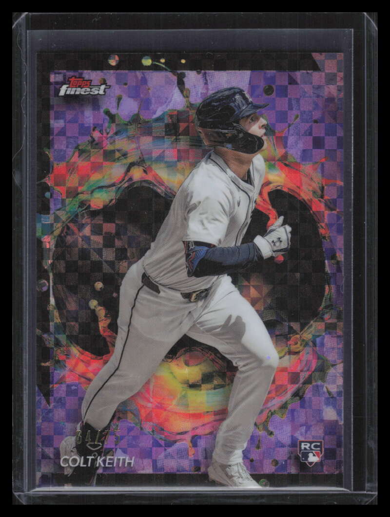 2024 Finest Purple Checkerboard Refractor 208 Colt Keith Rookie 64/75 Rare