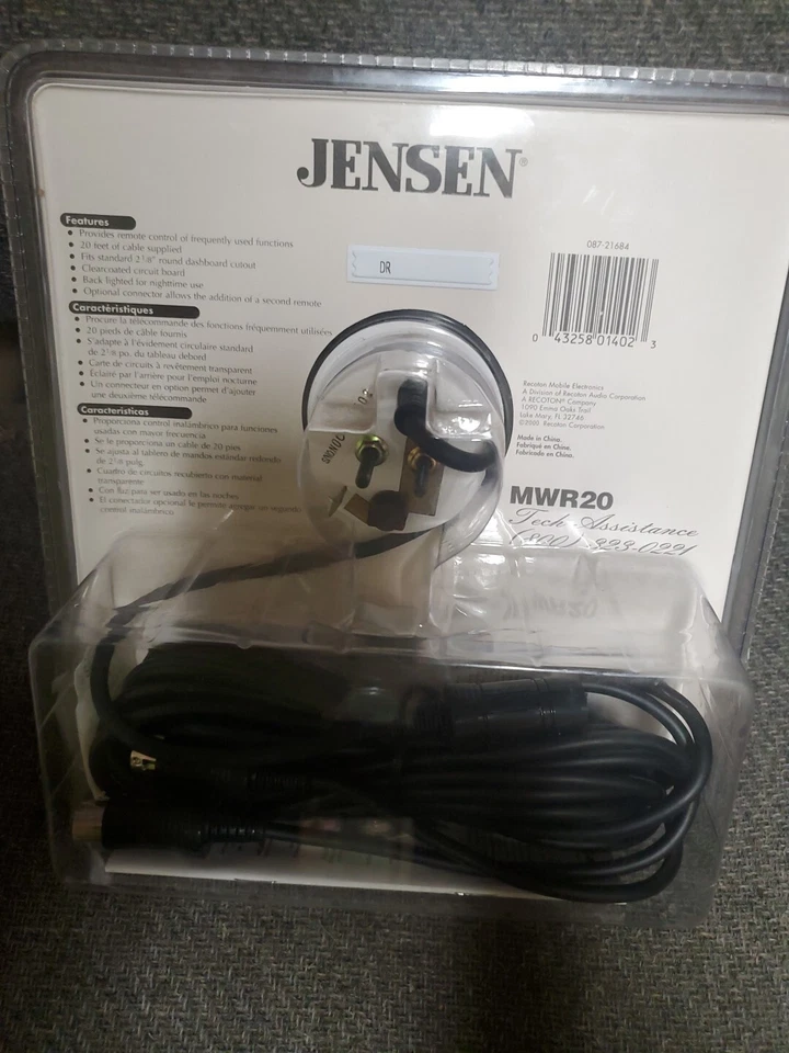 Jensen NOS NIP MWR20 Marine Rated  stereo remote Control - Image 2 of 4