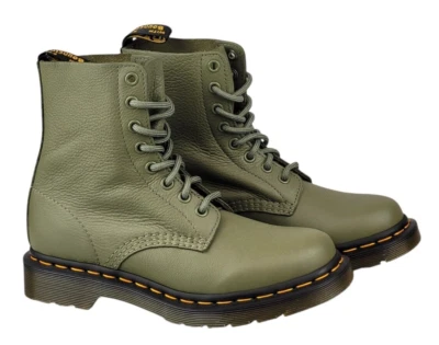 Botín mujer Dr. Martens 1460 Pascal caqui verde 27641384 cuero auténtico