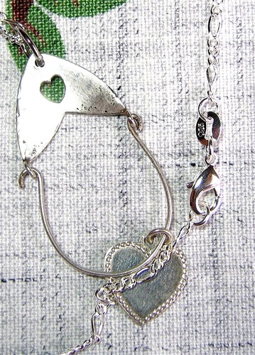 Vintage Estate ♡ Ciondolo Luv Filo Artigianale Convertibile Argento Sterling - Foto 6 di 9