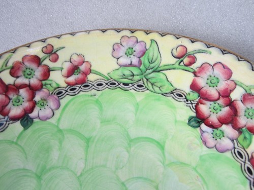 RARE ANTIQUE MALING POTTERY NEWCASTLE ON TYNE ENGLAND MAY-BLOOM SERVING DISH - Picture 7 of 13