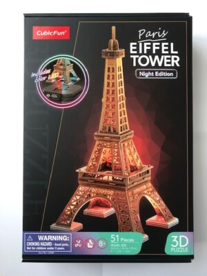 3D Puzzle Eiffelturm LED CubicFun Eiffel Tower Paris Licht Light Night Edition