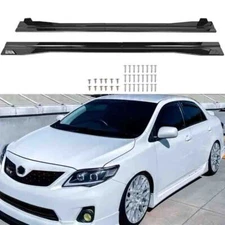 Side Skirts Splitter Spoiler Extension Lip Body Kit For Toyota Corolla 2009-2013