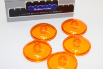 Lego (c) 5x Radar Schüssel - 3x3 - transp orange - 43898 - dish 3x3 inverted