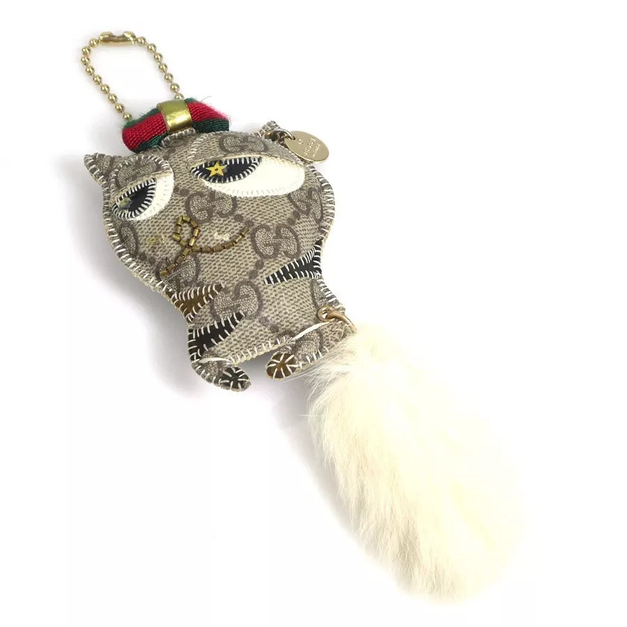 GUCCI Charm Gattori PVC / Fourrure Beige / Blanc cassé / Rouge Accessoires Unisexe Occasion