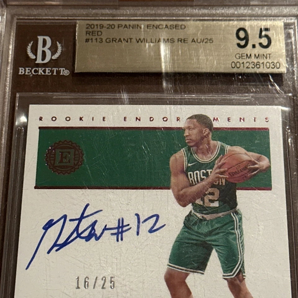 GRANT WILLIAMS 2019-20 Panini Encased RC Endorsements Red 16/25 BGS 9.5/10 AUTO - Image 2 of 3