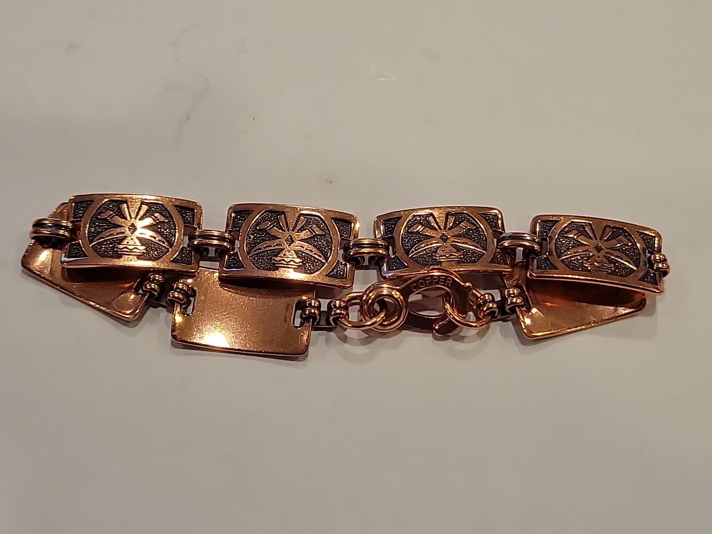 Vintage Solid Copper Native American Kachina Link… - image 4