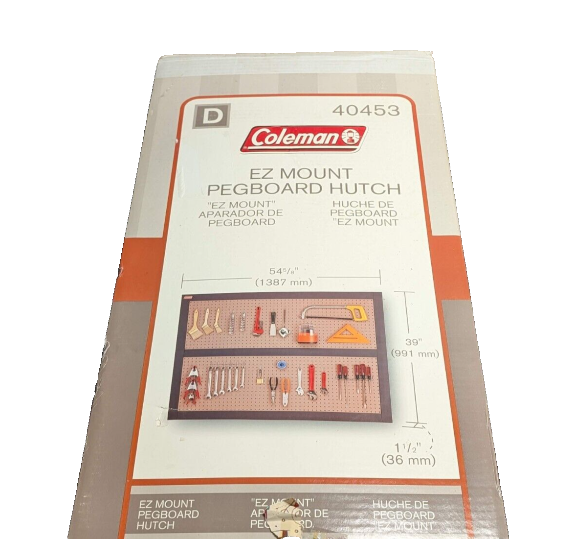 Coleman 40453 EZ Mount Pegboard Hutch 54-5/8