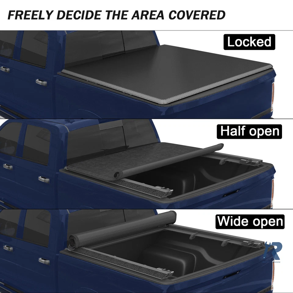 Cubierta Tonneau de 6,5' pies suave enrollable apta para Ram 1500 2500 3500 19 clásica 09-20 Foto 3 de 4