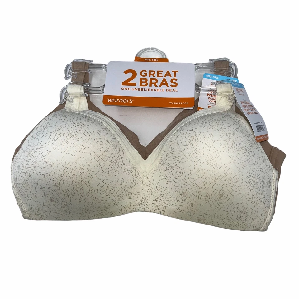 Sujetador Warner's Sin Alambres Acolchado Sin Costuras Copa Invisible Forrado DOS 2 Sujetadores Camiseta 4011 Foto 4 de 4