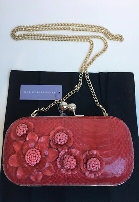 INGE CHRISTOPHER Fleur Box Clutch Damentasche rot - FLR223 RD   (UR)