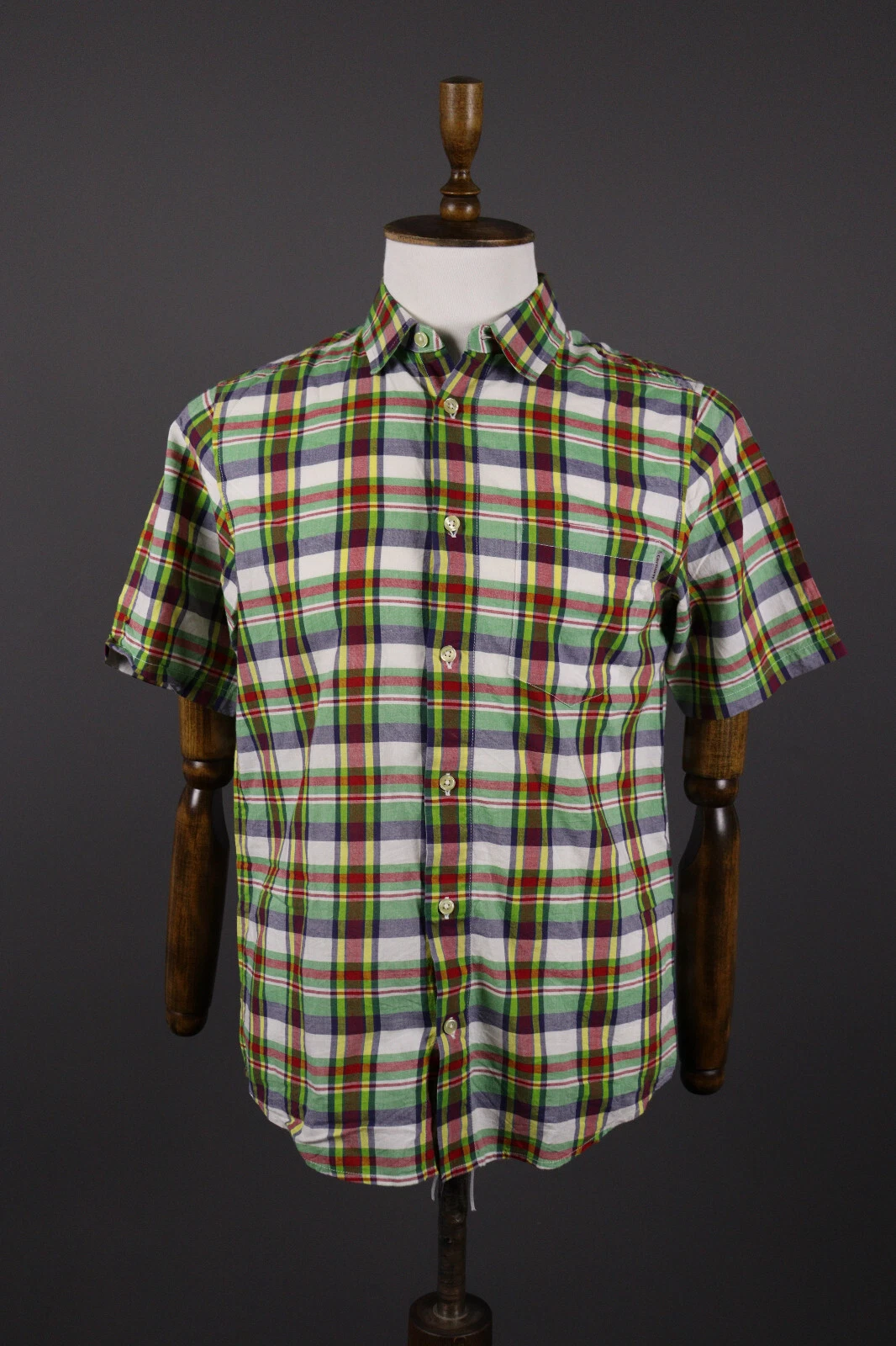 Carhartt Multicolor Check Plaid Short Sleeve Button Down Shirt Size M