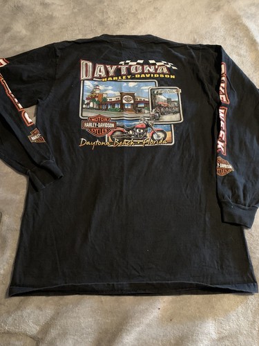 HARLEY DAVIDSON Motorcycles Daytona Beach Bike Week 2004 Black T-Shirt L - Picture 4 of 6