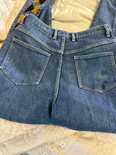Vintage Y2K Baccini Denim Jeans 14 Gold Schwarz Triangel Patchwork High Waist LESEN - Bild 9 von 14