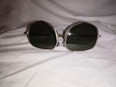 Vintage Mid Century Modern Sunglasses Silver Tone Fashion  display picture 1