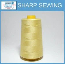 1 SPOOL CREAM 100% SPUN POLYESTER SERGER QUILTING THREAD T27 6000 YARDS #704